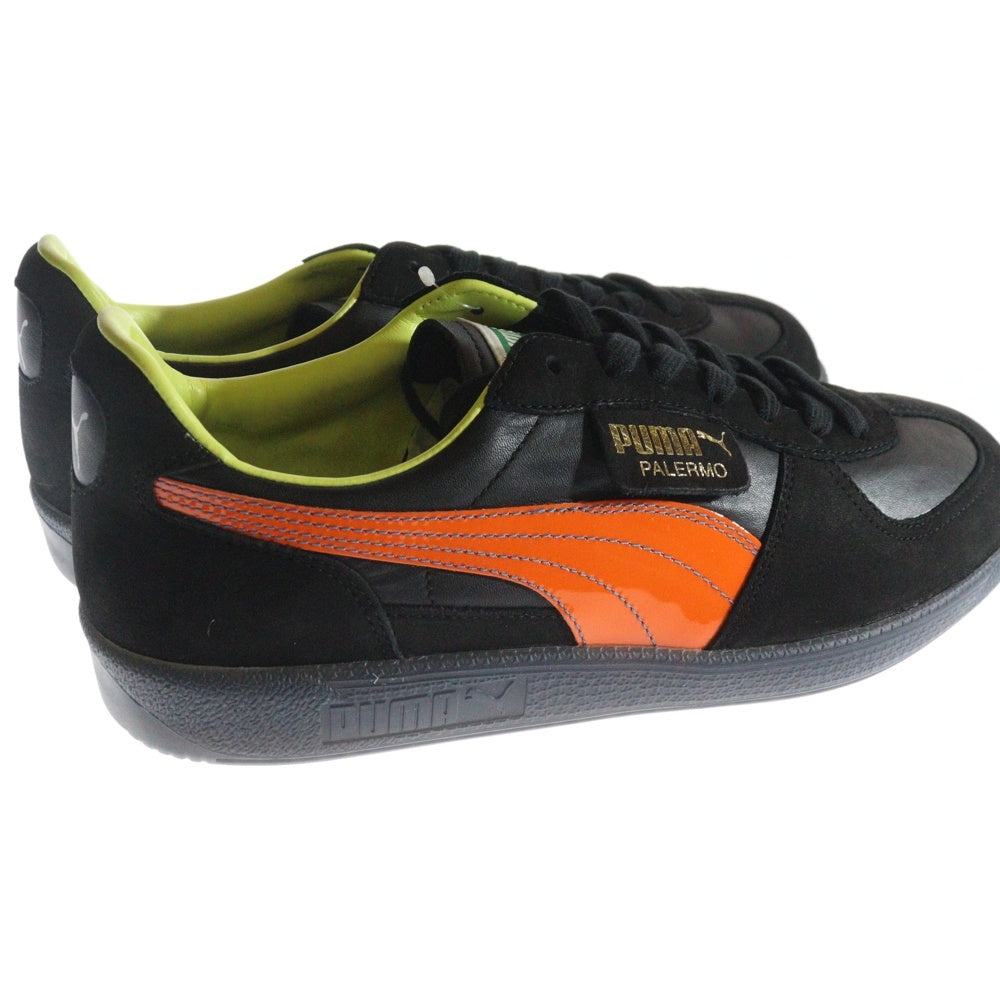 PUMA(プーマ) PALERMO MIJ KL SPORT パレルモ スウェードレザー ローカットスニーカー ブラック/オレンジ US8.5/26.5cm 402421-01