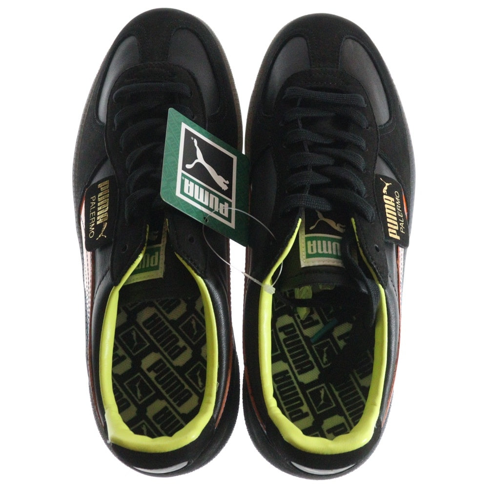 PUMA(プーマ) PALERMO MIJ KL SPORT パレルモ スウェードレザー ローカットスニーカー ブラック/オレンジ US8.5/26.5cm 402421-01
