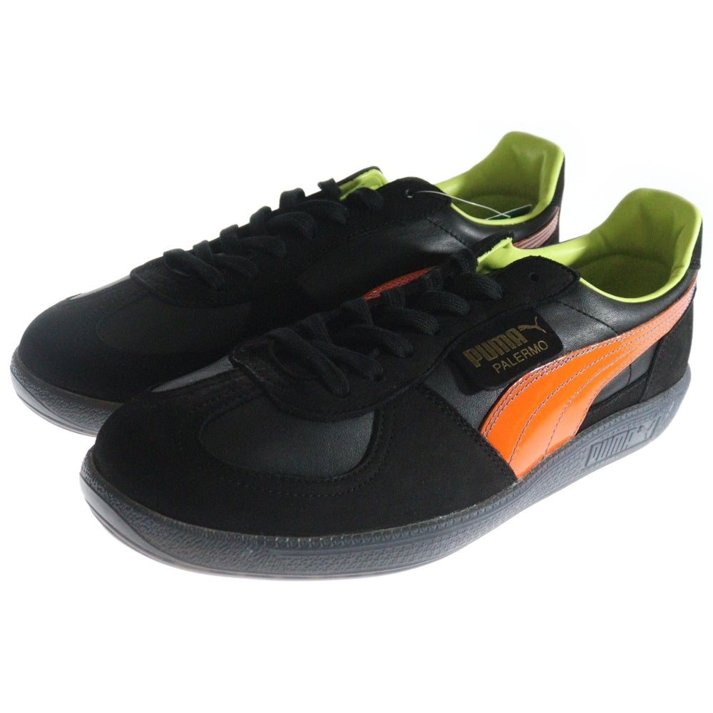 PUMA(プーマ) PALERMO MIJ KL SPORT パレルモ スウェードレザー ローカットスニーカー ブラック/オレンジ US8.5/26.5cm 402421-01