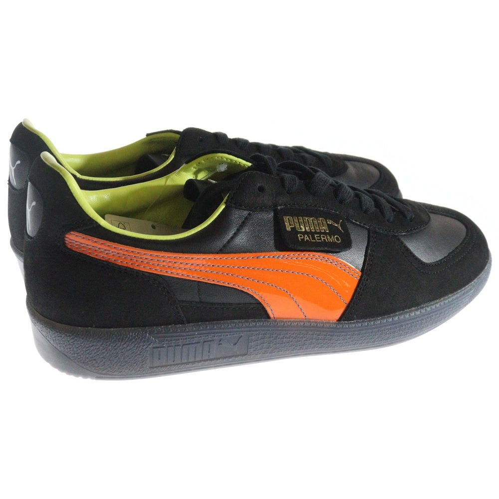 PUMA(プーマ) PALERMO MIJ KL SPORT パレルモ スウェードレザー ローカットスニーカー ブラック/オレンジ US8.5/26.5cm 402421-01