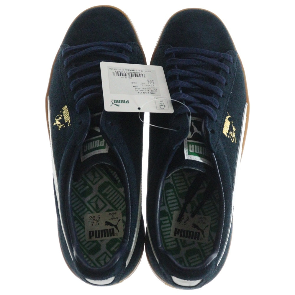 PUMA(プーマ) ×BILLYS CLYDE MIJ ビリーズ クライド レザー ローカットスニーカー ネイビー US8.5/26.5cm 395759-01