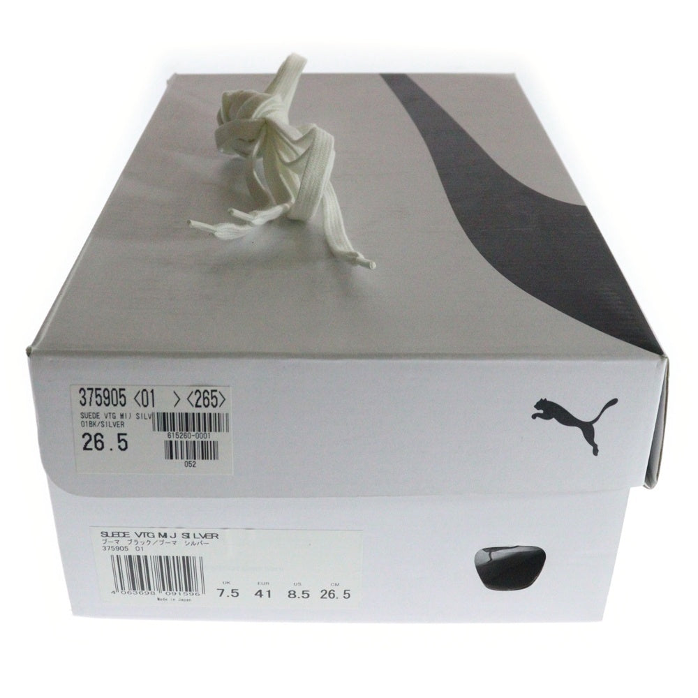 PUMA(プーマ) SUEDE VTG MIJ SILVER スウェードレザー ヴィンテージ ローカットスニーカー ブラック US8.5/26.5cm 375905-01
