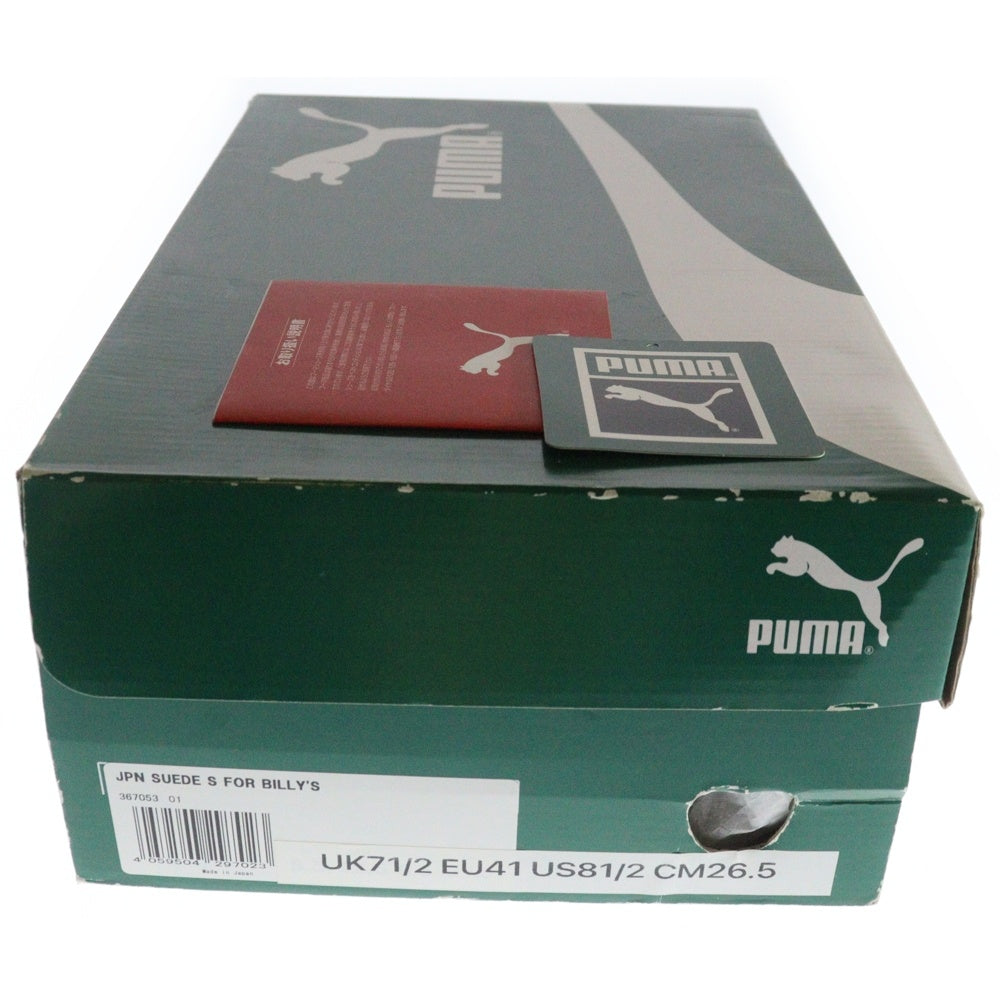 PUMA(プーマ) ×BILLYS JPN SUEDE S ビリーズ ジャパン スウェードレザー ローカットスニーカー ブラック US8.5/26.5cm 367053-01