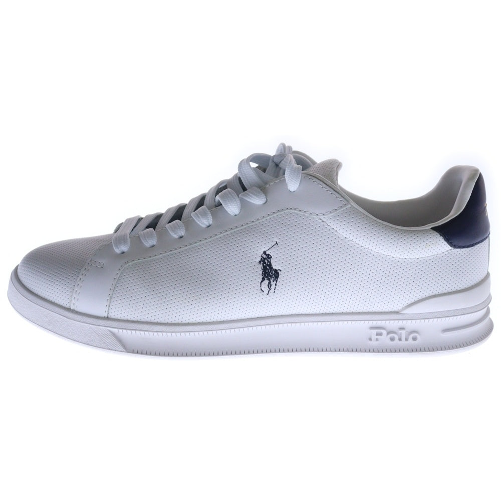 POLO RALPH LAUREN(ポロラルフローレン) ポニー エンボスロゴ レザー ローカットスニーカー ホワイト 0200017659