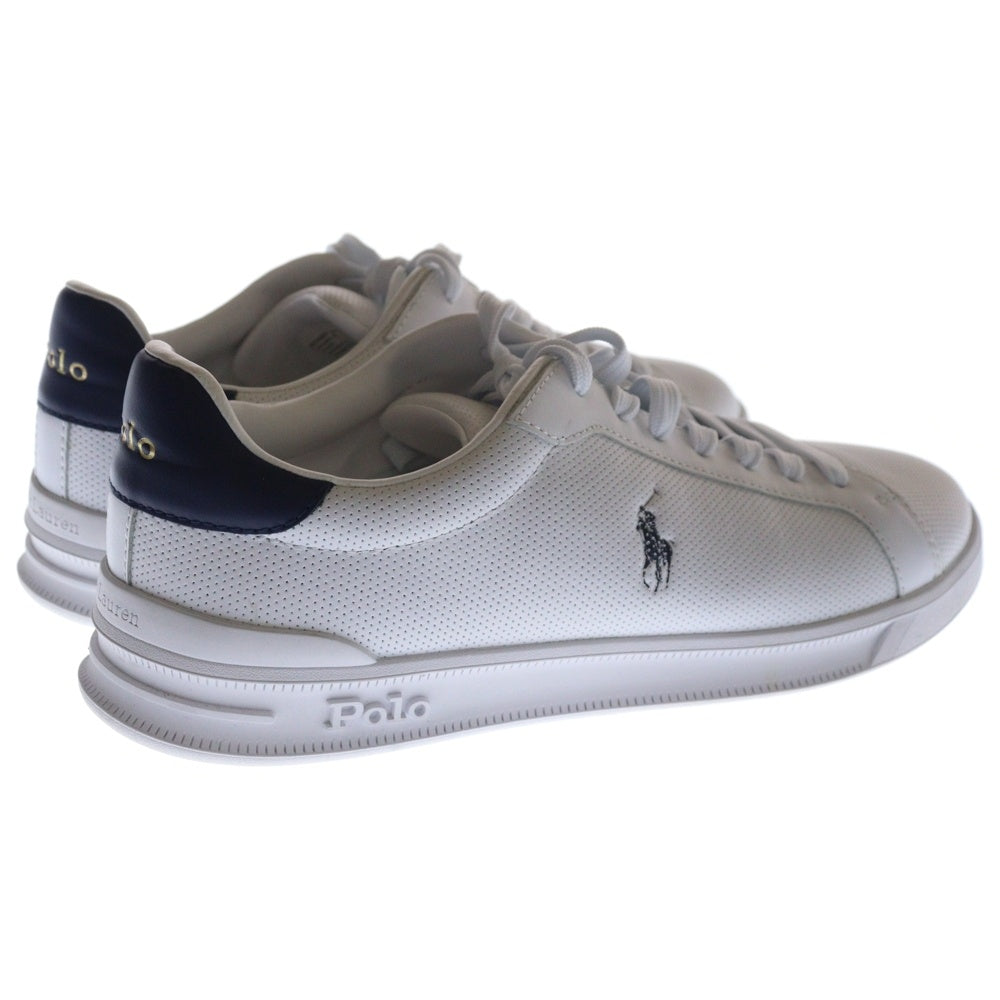 POLO RALPH LAUREN(ポロラルフローレン) ポニー エンボスロゴ レザー ローカットスニーカー ホワイト 0200017659