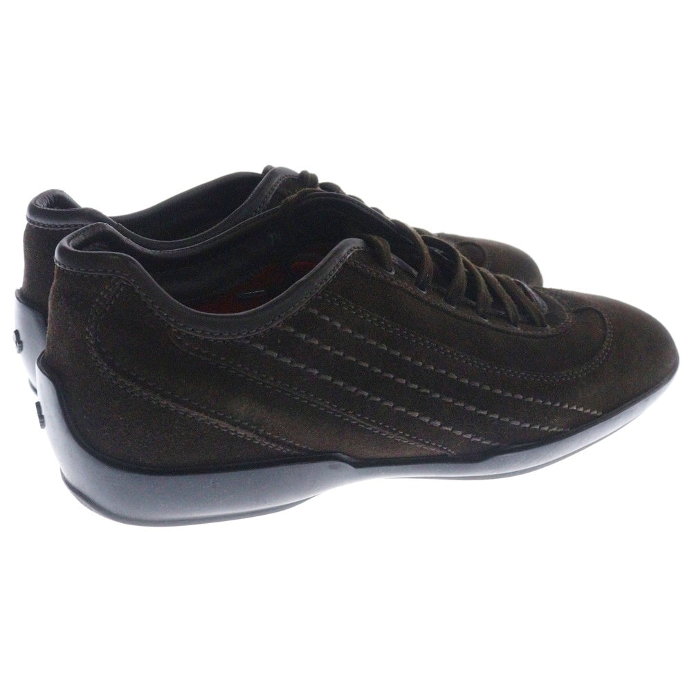 TOD'S(トッズ) ×Ferrari フェラーリ スウェードレザー ローカットスニーカー ブラウン