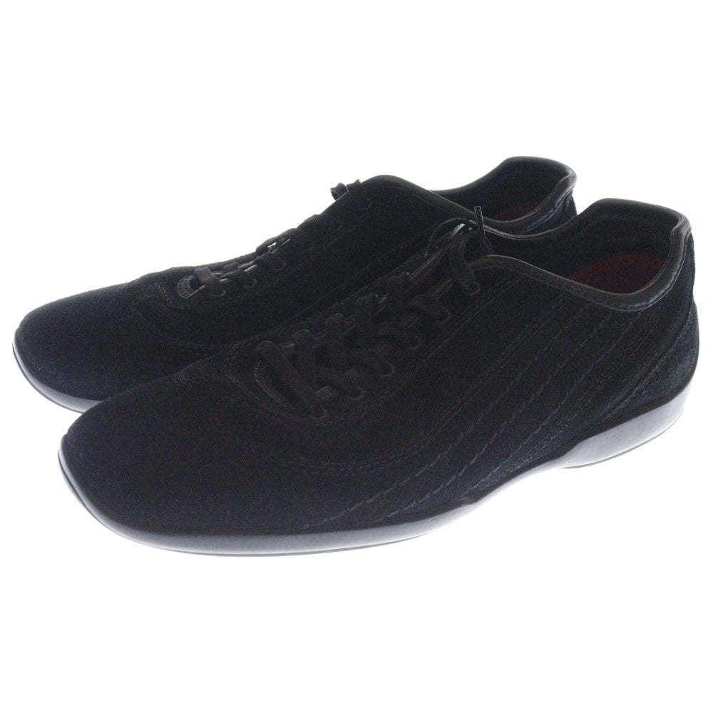 TOD'S(トッズ) ×Ferrari フェラーリ スウェードレザー ローカットスニーカー ブラック