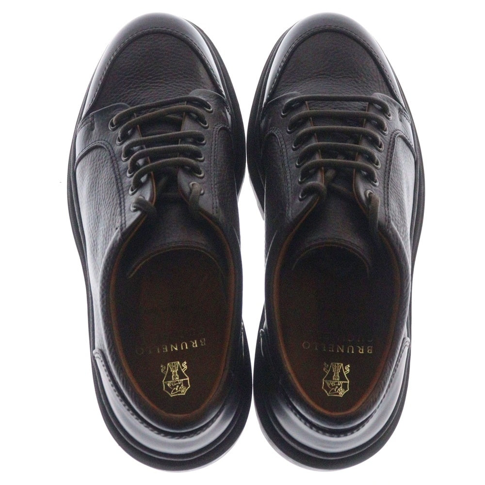 BRUNELLO CUCINELLI(ブルネロクチネリ) ラグソール レザー ローカットスニーカー ブラウン