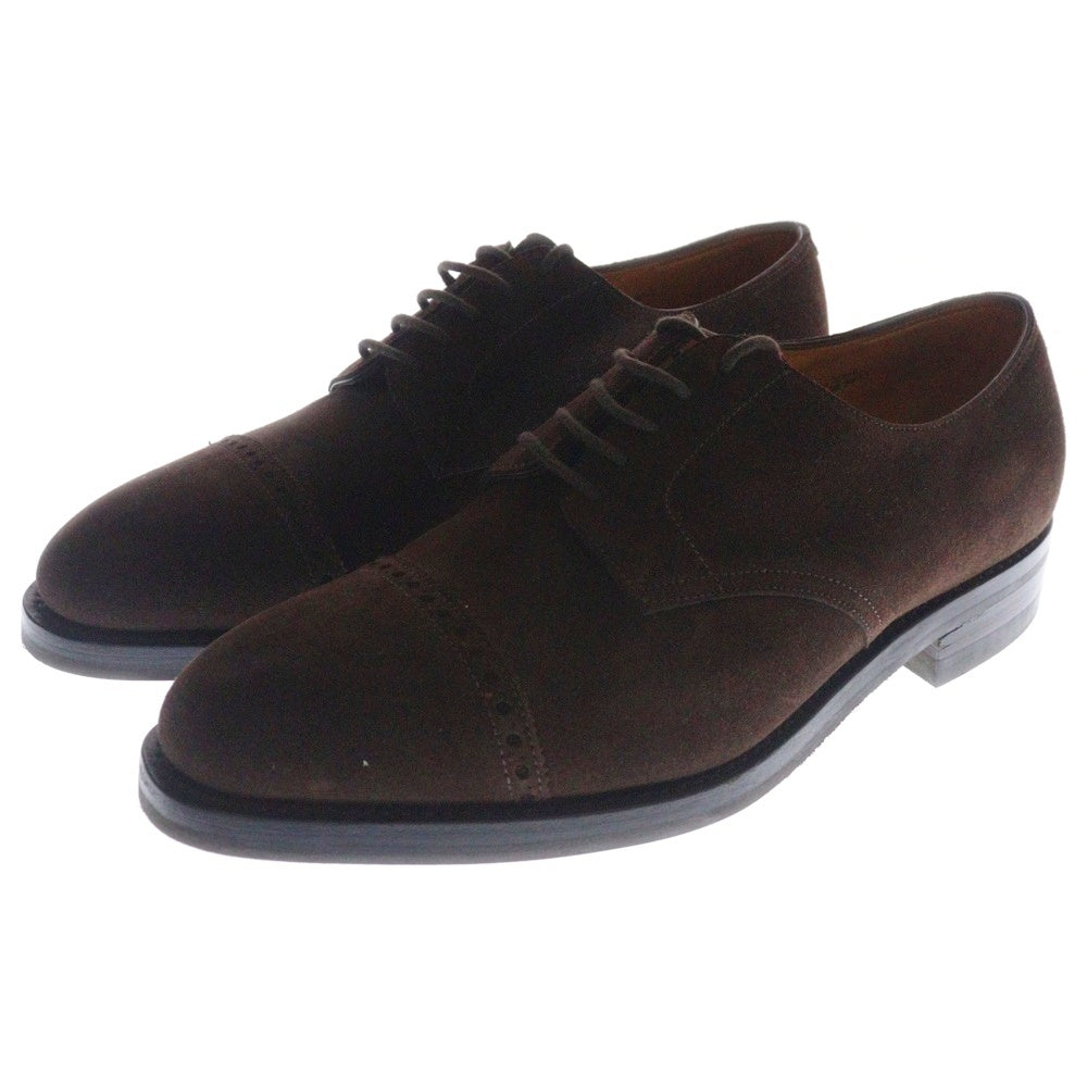 JOHN LOBB(ジョンロブ) RUSSEL ラッセル ブローグキャップトゥ スウェードレザー ビジネスシューズ ブラウン