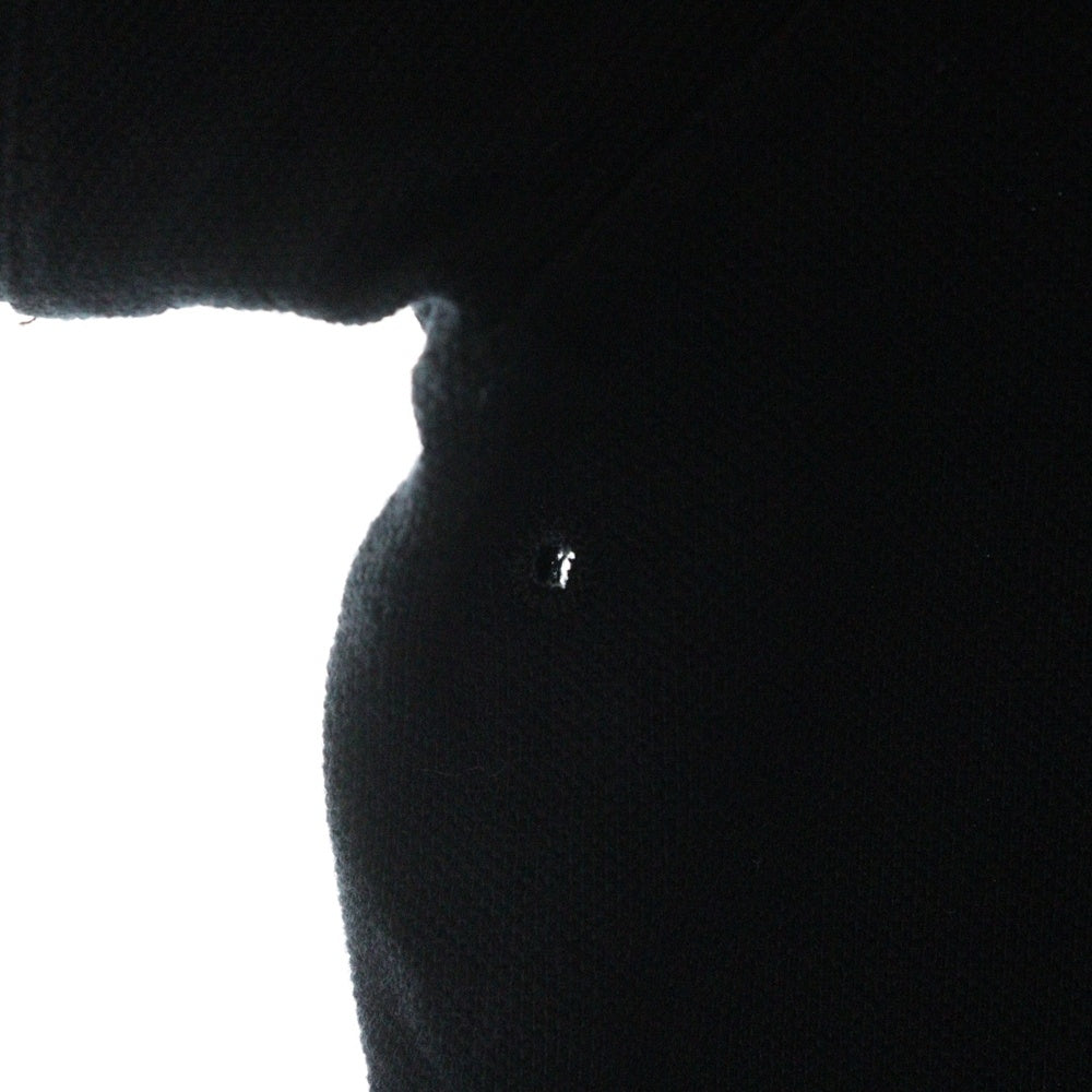 PRADA SPORT(プラダ スポーツ) 前立てナイロン切り替え ラバーロゴ 半袖ポロシャツ ブラック ETB2098