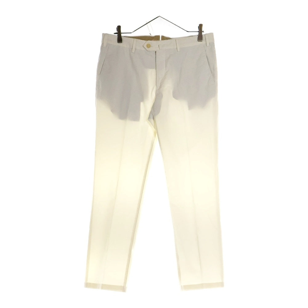 Loro Piana(ロロピアーナ) センタープレス コットン ストレートパンツ スラックス ホワイト FAE8346