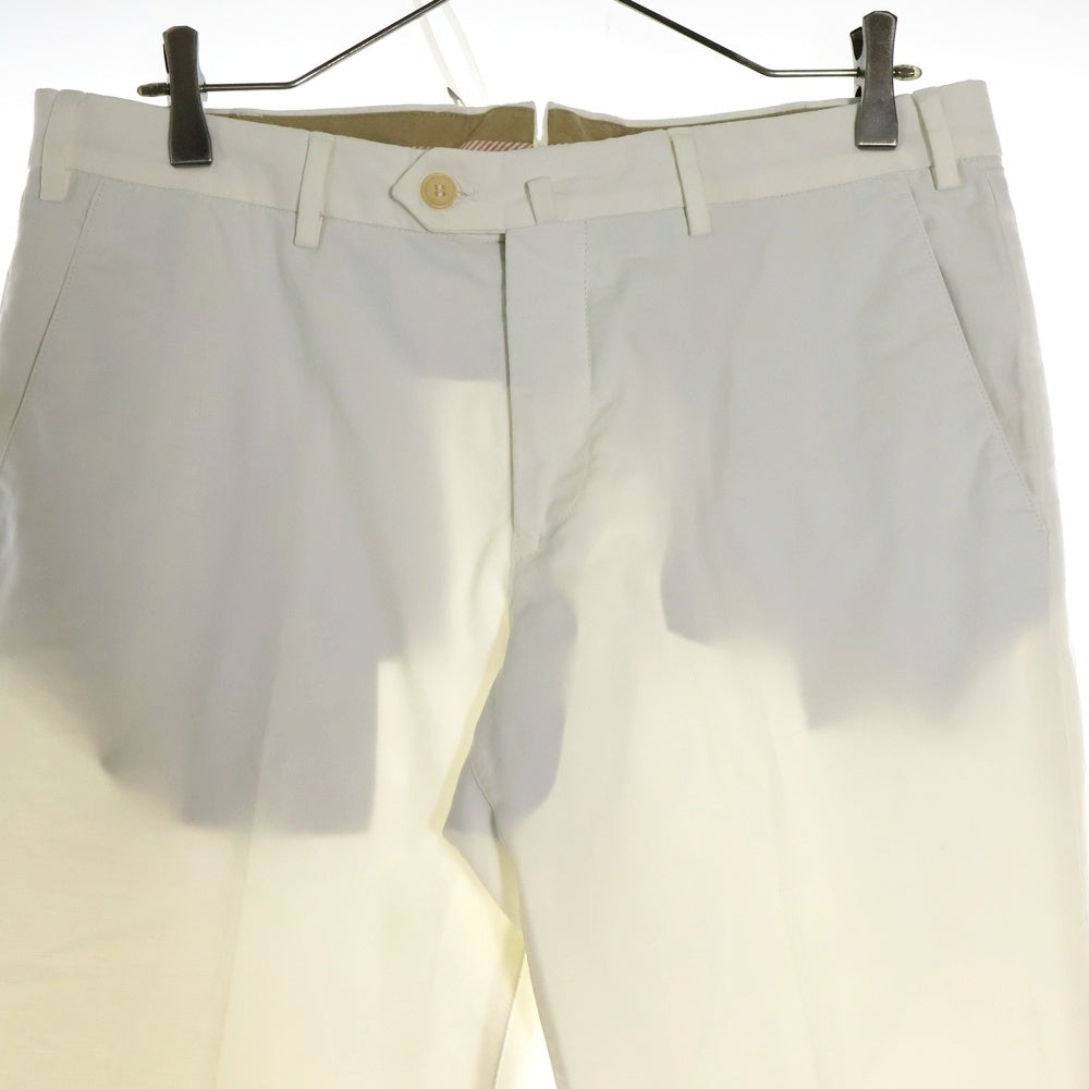 Loro Piana(ロロピアーナ) センタープレス コットン ストレートパンツ スラックス ホワイト FAE8346