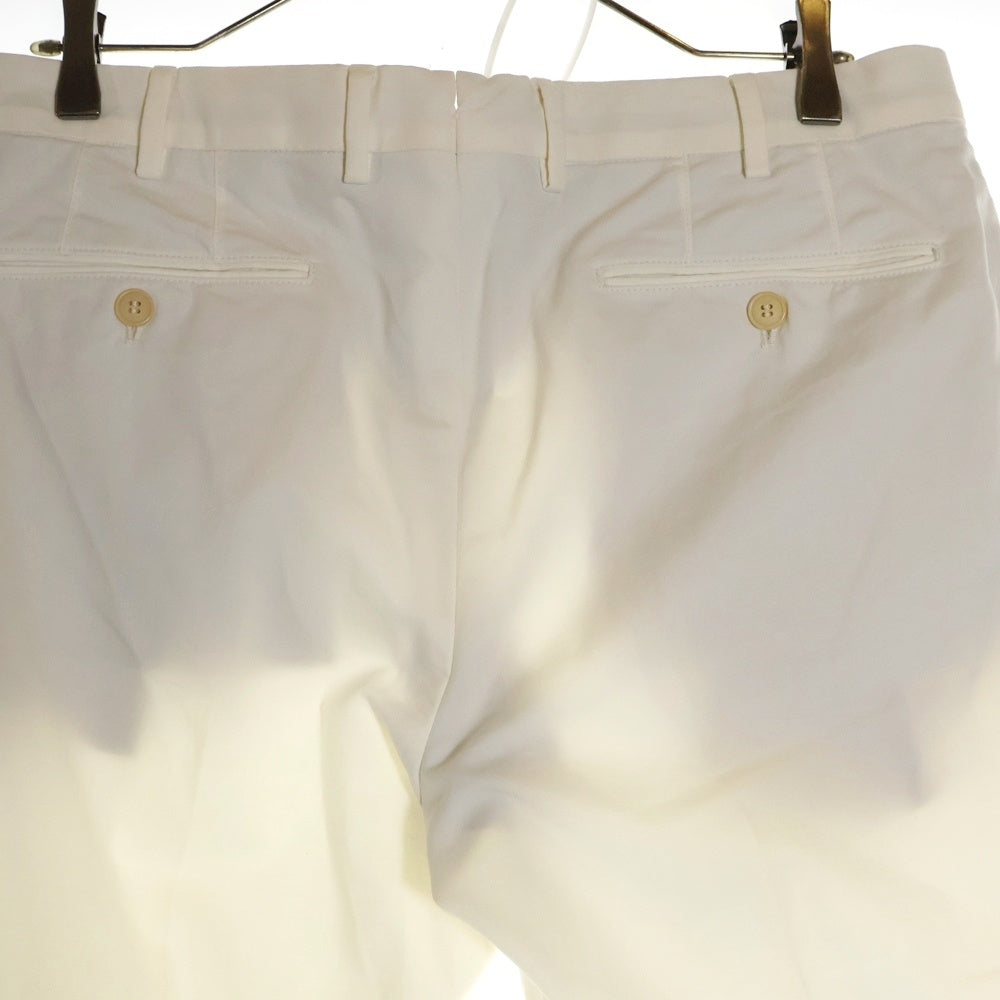 Loro Piana(ロロピアーナ) センタープレス コットン ストレートパンツ スラックス ホワイト FAE8346