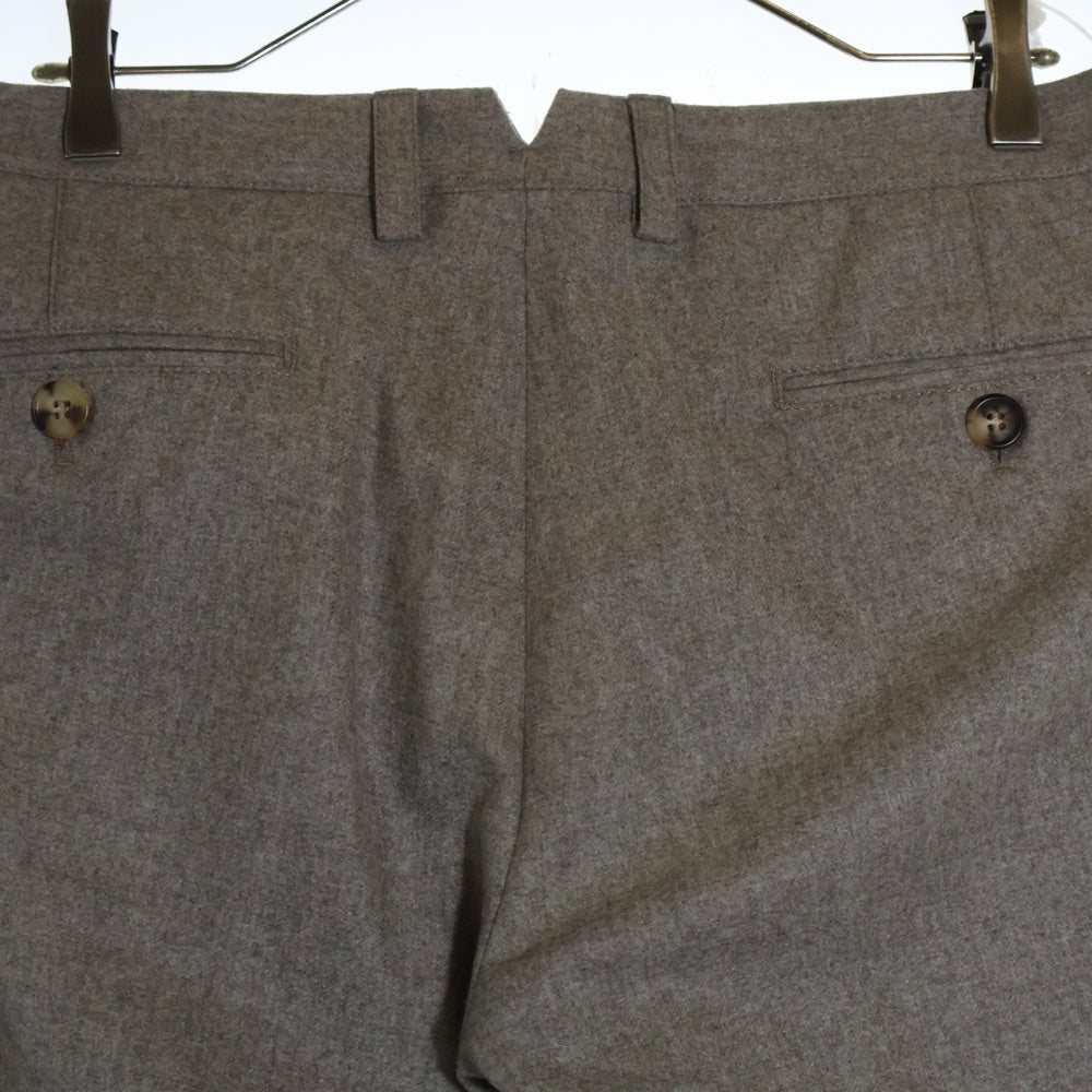 BRUNELLO CUCINELLI(ブルネロクチネリ) ウール センタープレス スラックスパンツ グレー TE91910