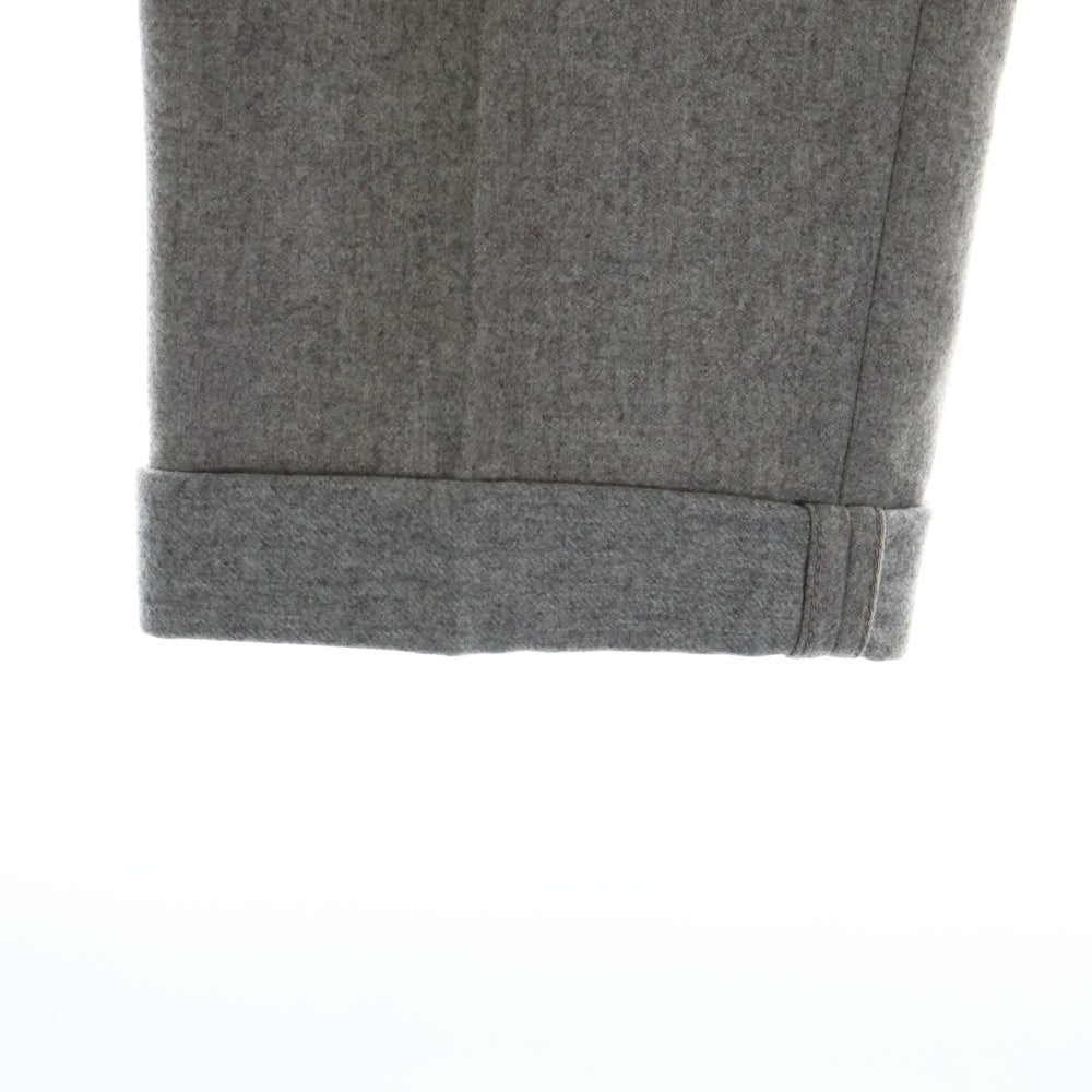 BRUNELLO CUCINELLI(ブルネロクチネリ) ウール センタープレス スラックスパンツ グレー TE91910