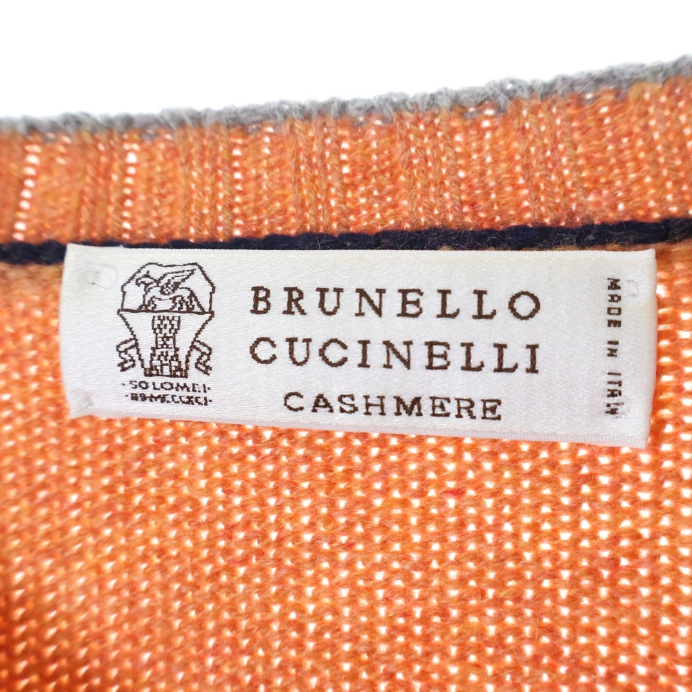BRUNELLO CUCINELLI(ブルネロクチネリ) カシミヤ ウール ニット セーター オレンジ