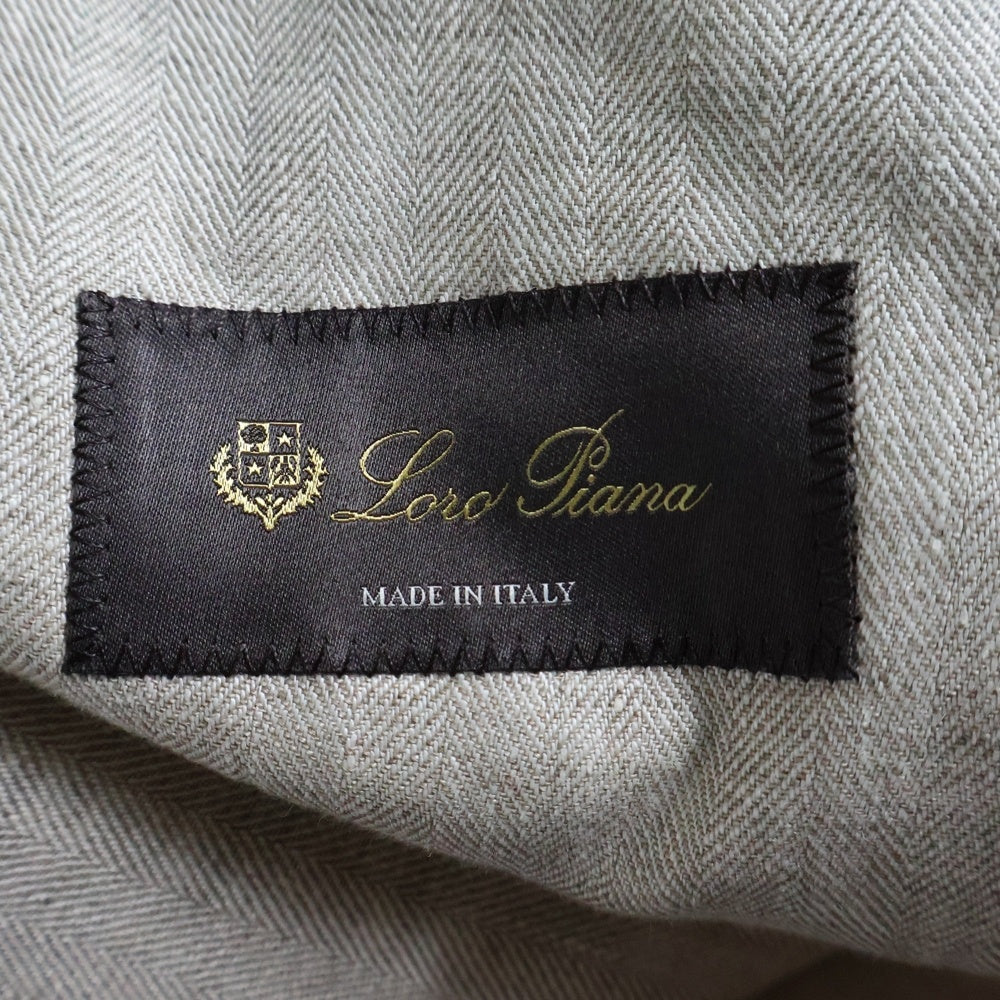 Loro Piana(ロロピアーナ) キュプラ シングルテーラードジャケット ベージュ FAG1120