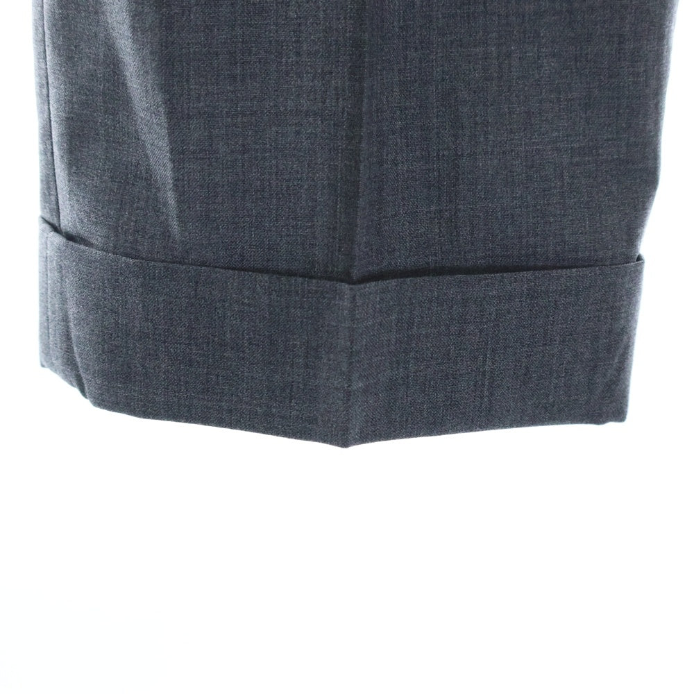BRUNELLO CUCINELLI(ブルネロクチネリ) LEISURE FIT ウール コットン 2タック ジップフライ テーパード スラックスパンツ グレー M032PE1920