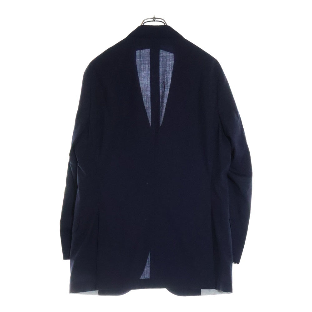BRUNELLO CUCINELLI(ブルネロクチネリ) コットン ウール 3B ノッチドラペル テーラードジャケット ネイビー