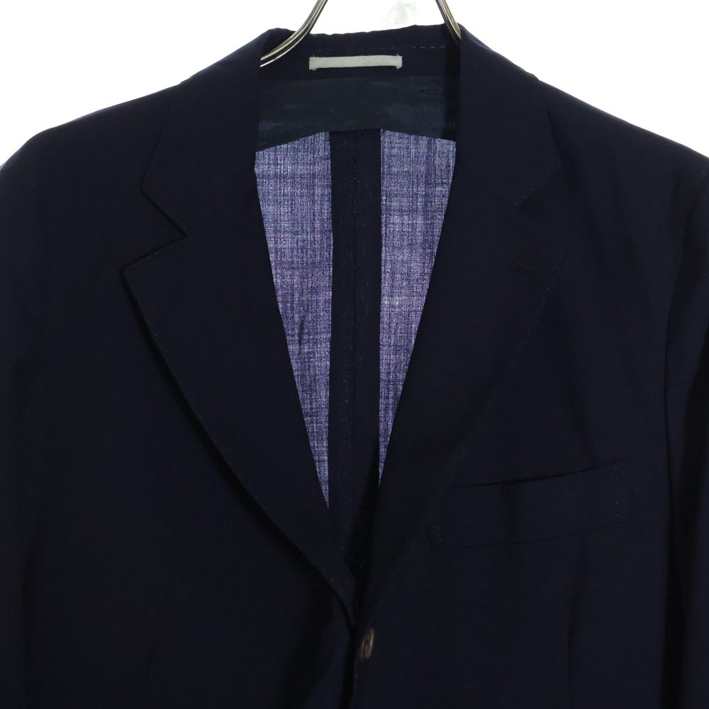 BRUNELLO CUCINELLI(ブルネロクチネリ) コットン ウール 3B ノッチドラペル テーラードジャケット ネイビー