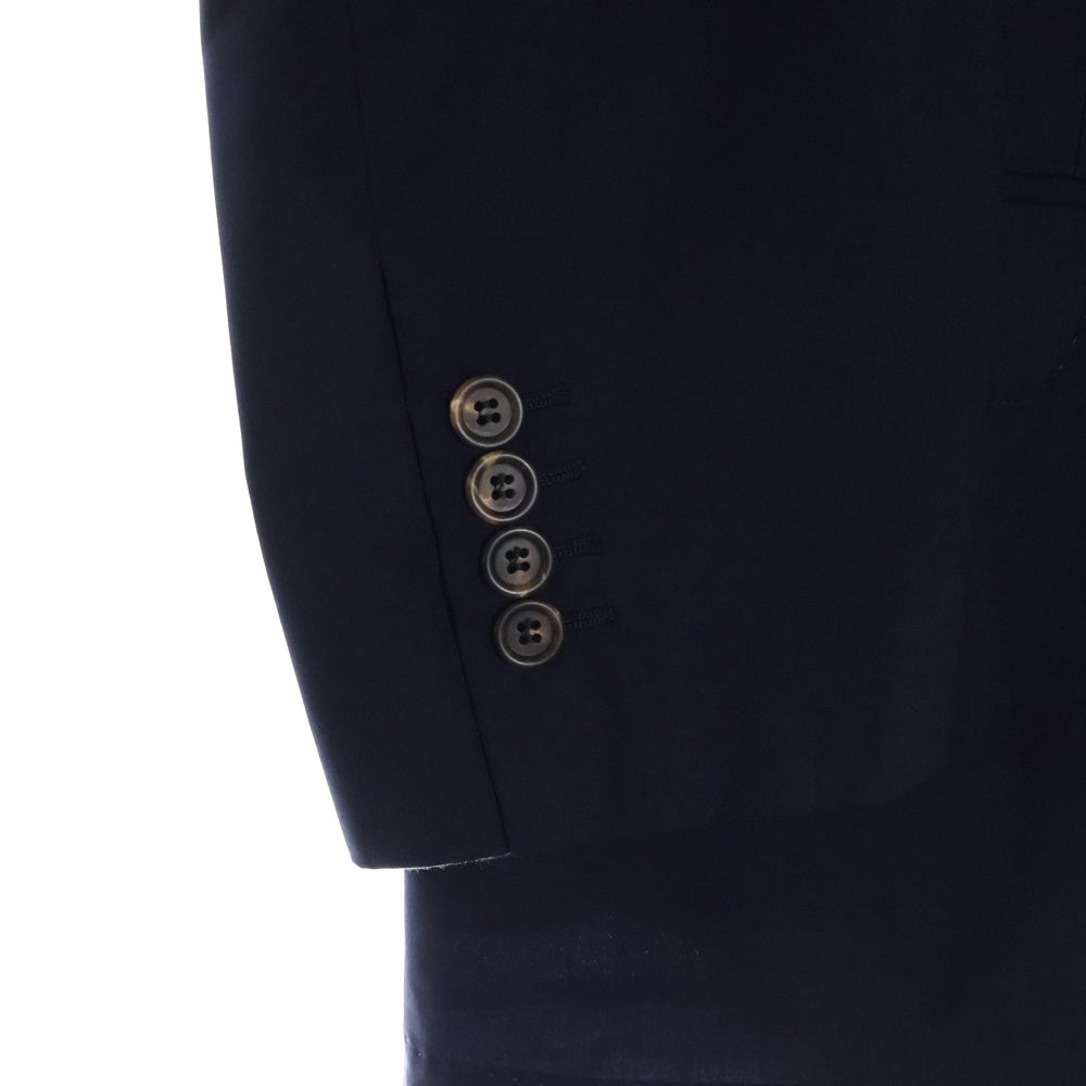 BRUNELLO CUCINELLI(ブルネロクチネリ) コットン ウール 3B ノッチドラペル テーラードジャケット ネイビー