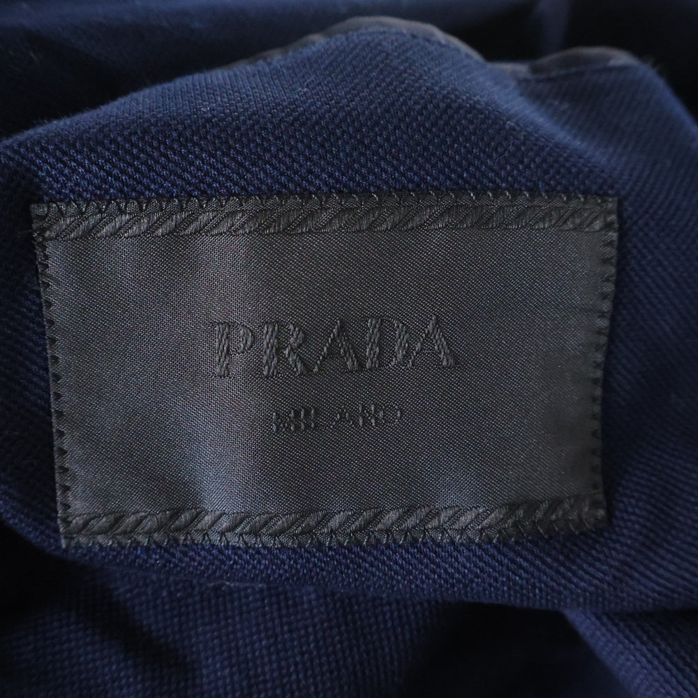 PRADA(プラダ) コットン 2B ノッチドラペル テーラードジャケット ネイビー SD010H S151 1AVC