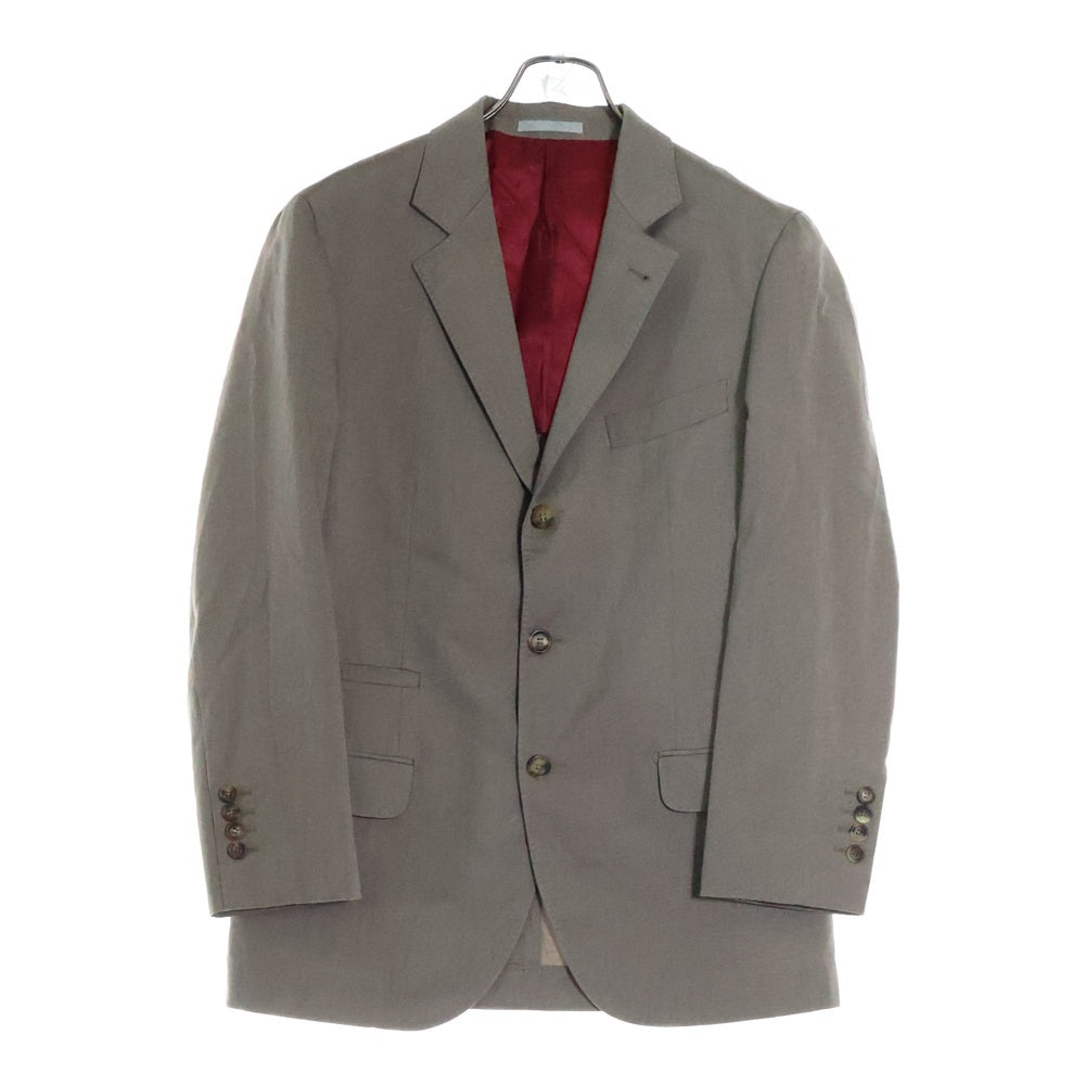 BRUNELLO CUCINELLI(ブルネロクチネリ) コットン 3B ノッチドラペル テーラードジャケット グレージュ