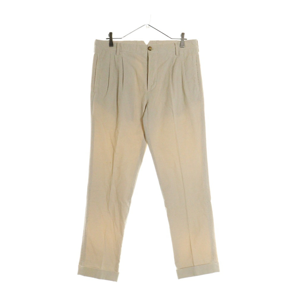 BRUNELLO CUCINELLI(ブルネロクチネリ) センタープレス ボタンフライ コーデュロイパンツ アイボリー