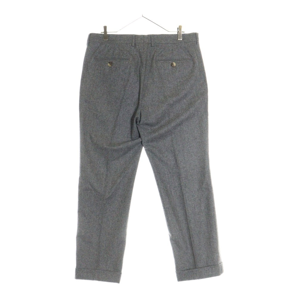 BRUNELLO CUCINELLI(ブルネロクチネリ) センタープレス ジップフライ ウール スラックスパンツ グレー