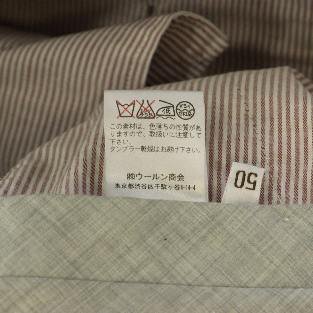 BRUNELLO CUCINELLI(ブルネロクチネリ) センタープレス ジップフライ ウール スラックスパンツ グレー