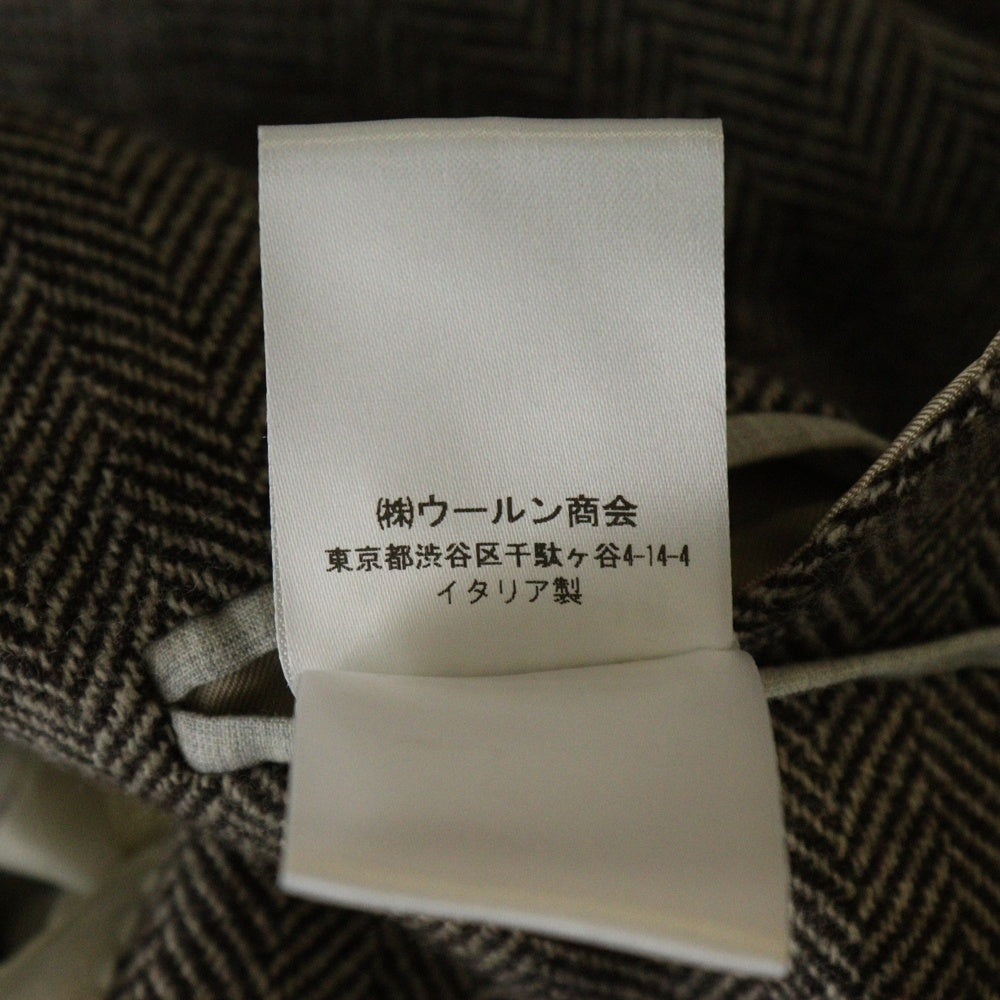 BRUNELLO CUCINELLI(ブルネロクチネリ) ヘリンボーン ノッチドラペル カシミヤ シングルテーラードジャケット グレージュ