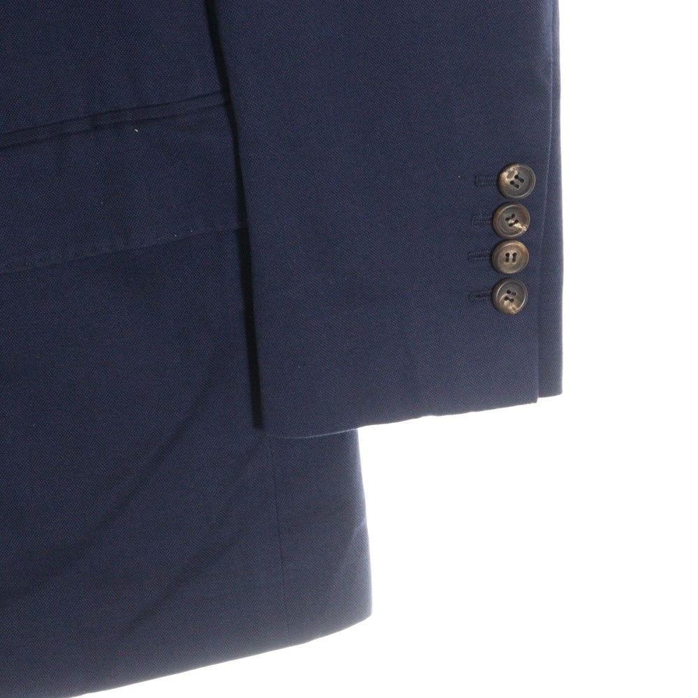 BRUNELLO CUCINELLI(ブルネロクチネリ) ノッチドラペル コットン シングルテーラードジャケット ネイビー