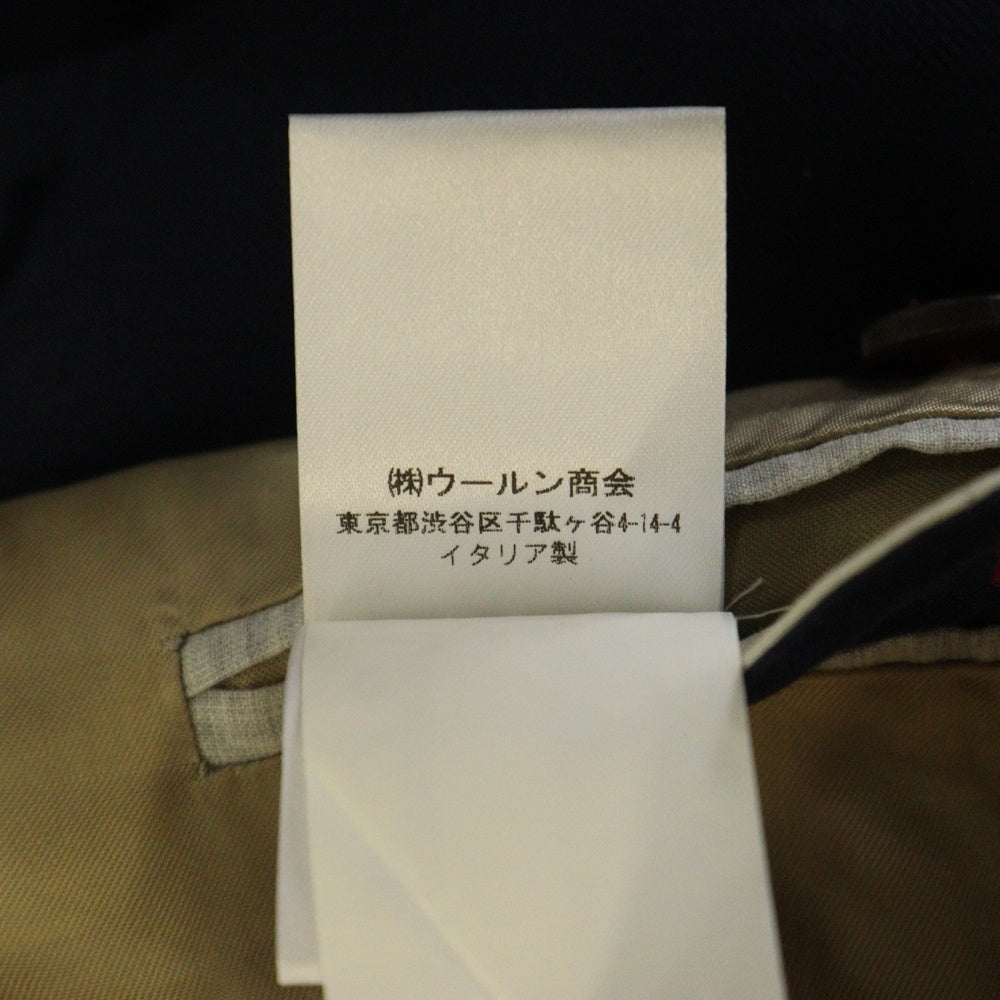 BRUNELLO CUCINELLI(ブルネロクチネリ) ノッチドラペル コットン シングルテーラードジャケット ネイビー