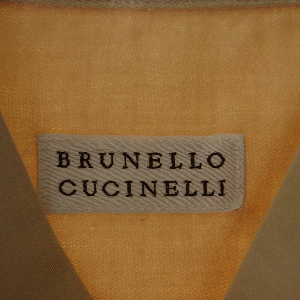 BRUNELLO CUCINELLI(ブルネロクチネリ) フロントダブルポケット ボタンダウン 長袖シャツ ベージュ