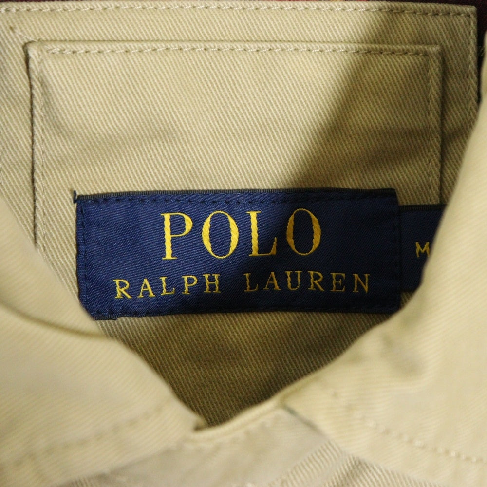 POLO RALPH LAUREN(ポロラルフローレン) フロントロゴ刺繍 ジップアップ スウィングトップ ブルゾン ジャケット ベージュ