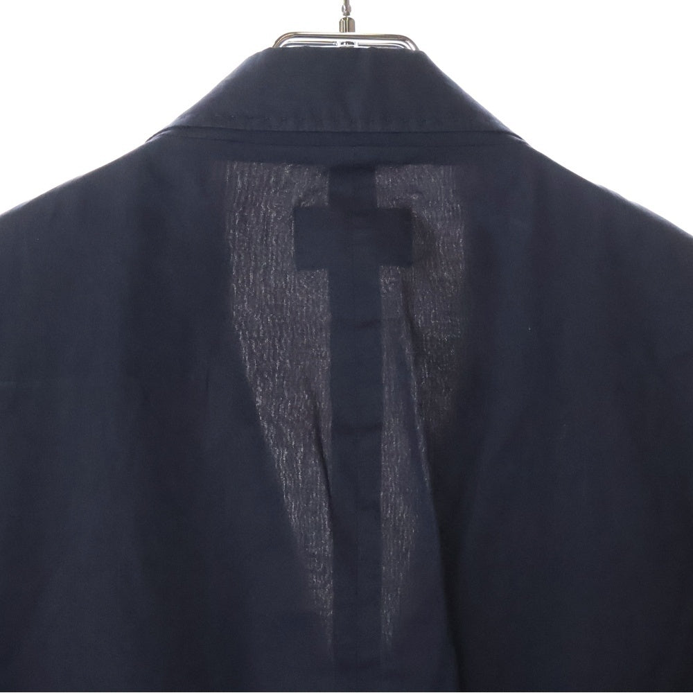 BRUNELLO CUCINELLI(ブルネロクチネリ) コットン ピークドラペル ダブルテーラードジャケット ネイビー