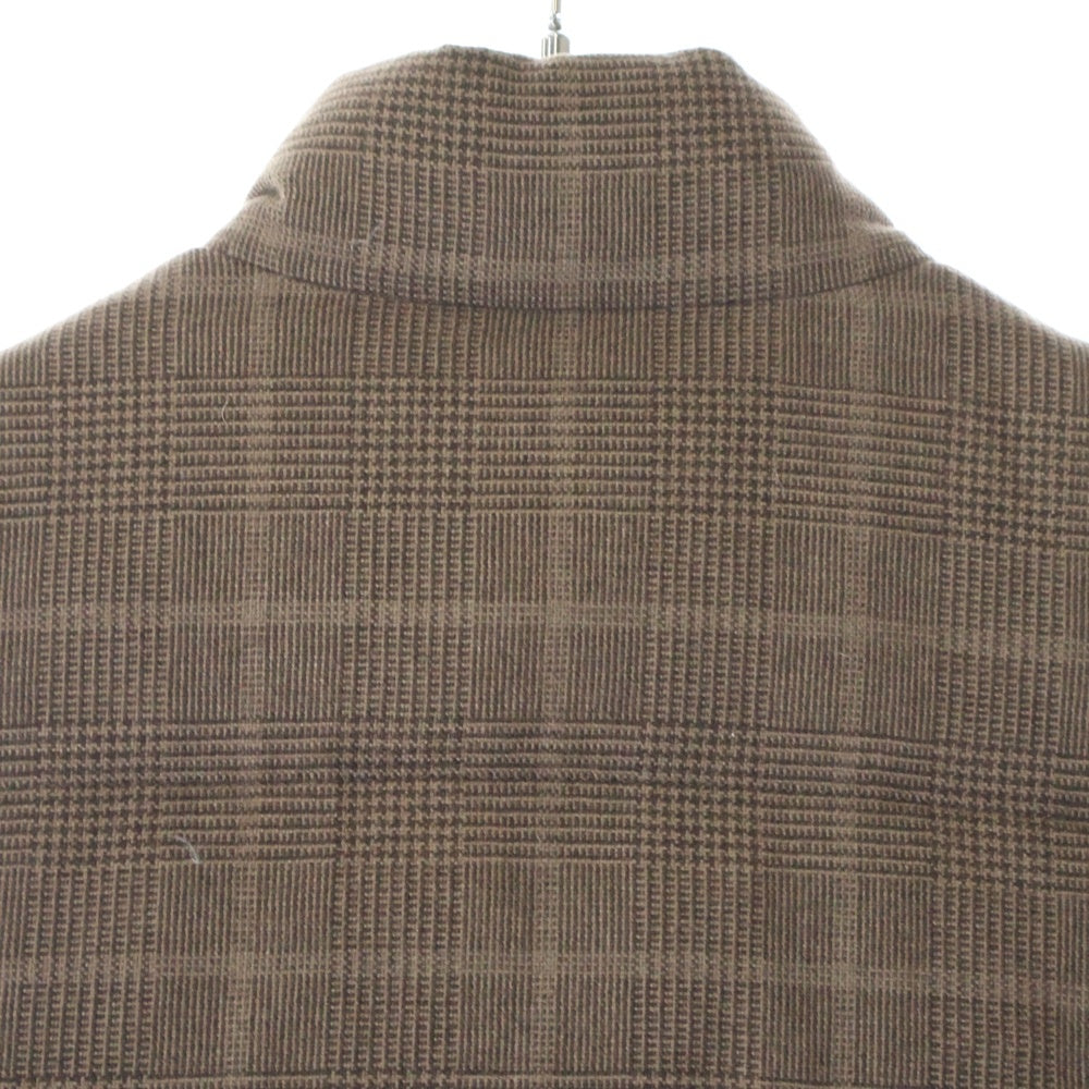 BRUNELLO CUCINELLI(ブルネロクチネリ) フロントポケット グレンチェック ボタンダウンベスト ブラウン