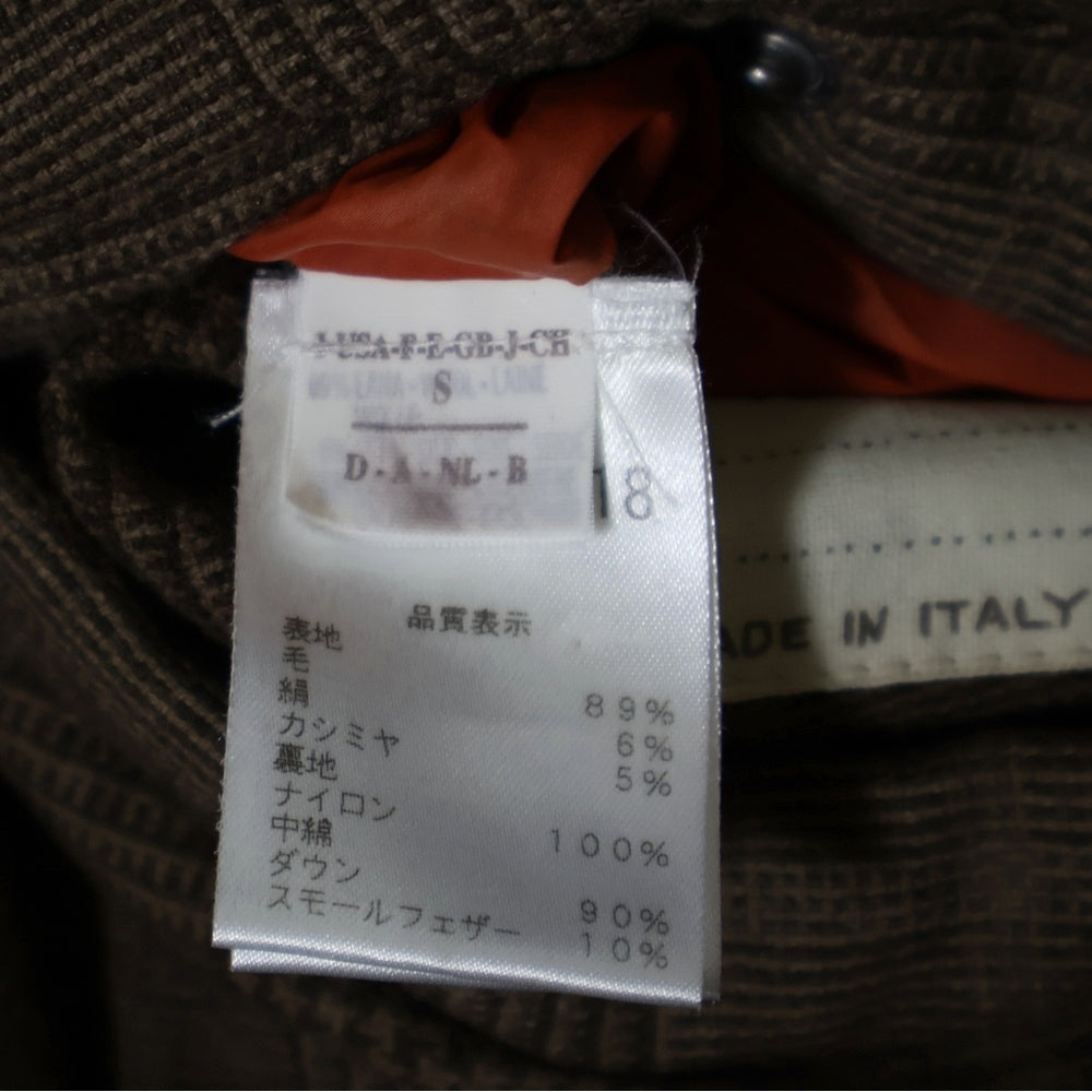 BRUNELLO CUCINELLI(ブルネロクチネリ) フロントポケット グレンチェック ボタンダウンベスト ブラウン