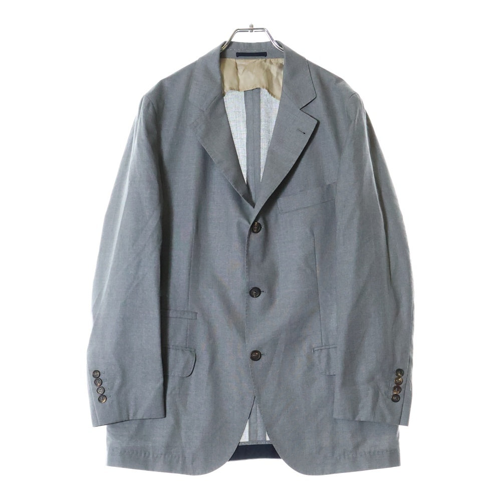 BRUNELLO CUCINELLI(ブルネロクチネリ) 3B ノッチドラペル シングルテーラードジャケット グレー