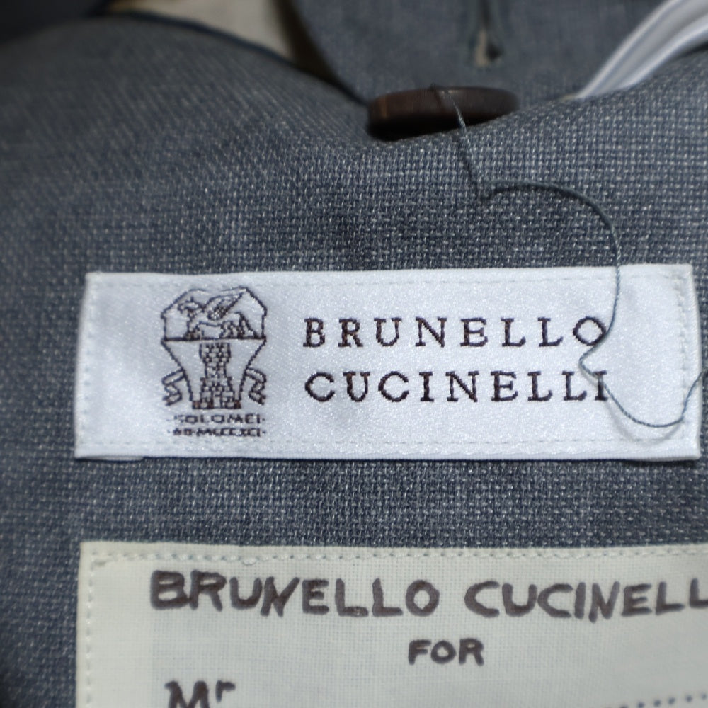 BRUNELLO CUCINELLI(ブルネロクチネリ) 3B ノッチドラペル シングルテーラードジャケット グレー