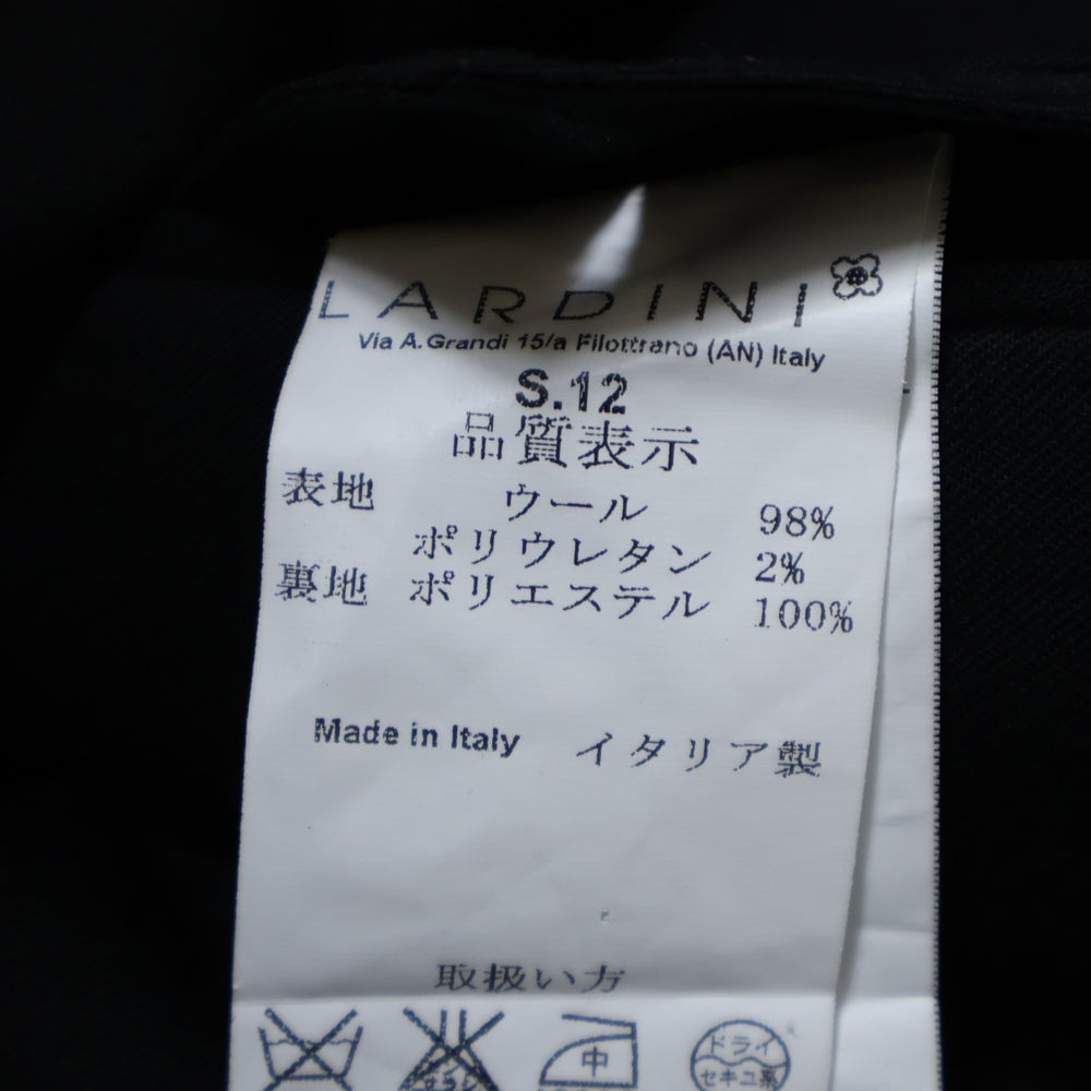 LARDINI(ラルディーニ) 3B ノッチドラペル シングルテーラードジャケット ブラック JJ801AQ