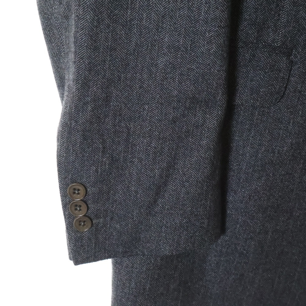 ARMANI COLLEZIONI(アルマーニ コレツィオーニ) ヘリンボーン ノッチドラペル シングルテーラードジャケット グレー 1B85V0