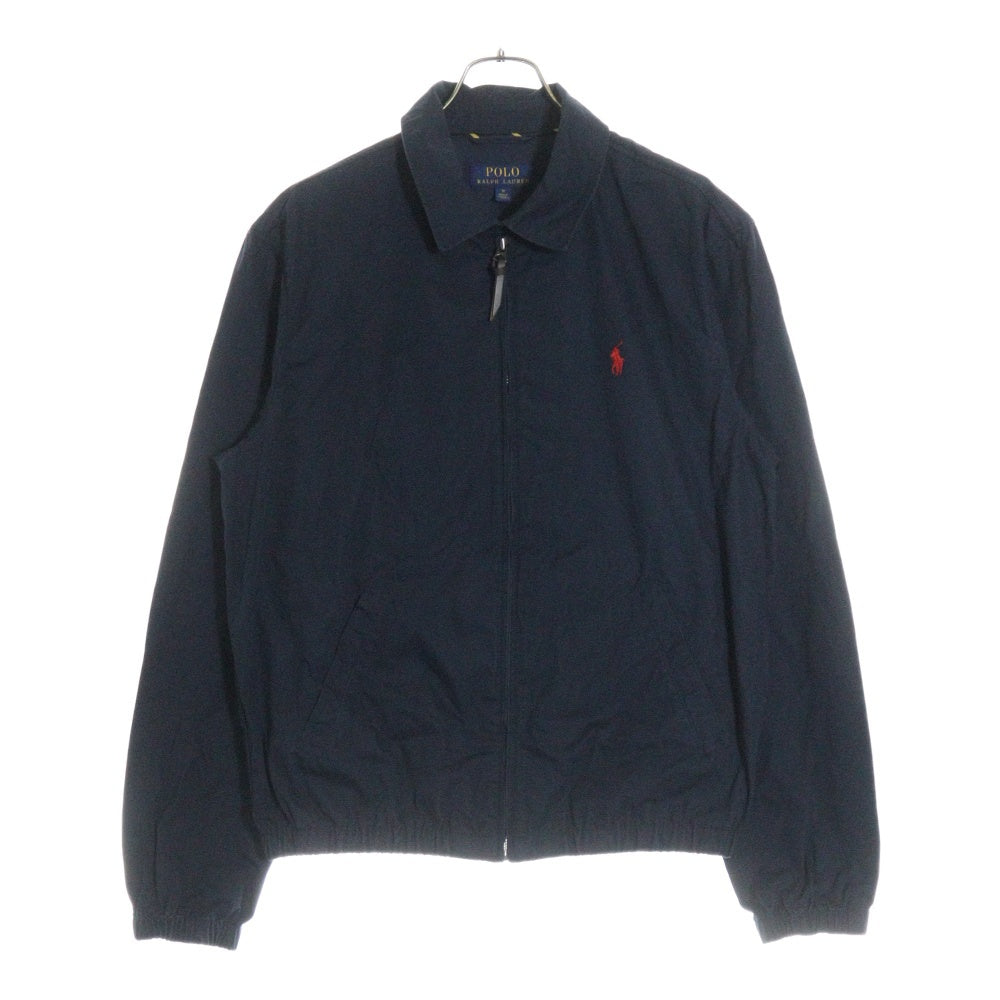 POLO RALPH LAUREN(ポロラルフローレン) フロントジップ ロゴエンブロイダリー スイングトップ ブルゾンジャケット ネイビー