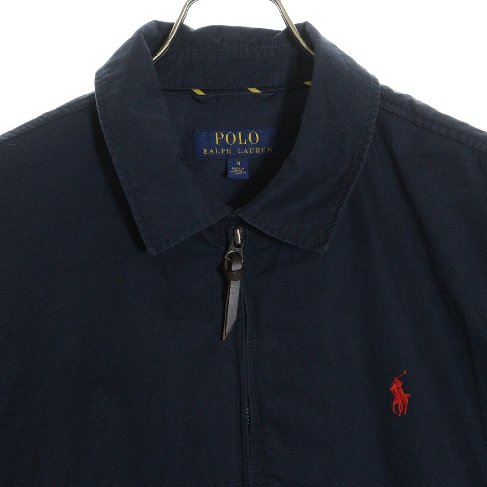 POLO RALPH LAUREN(ポロラルフローレン) フロントジップ ロゴエンブロイダリー スイングトップ ブルゾンジャケット ネイビー