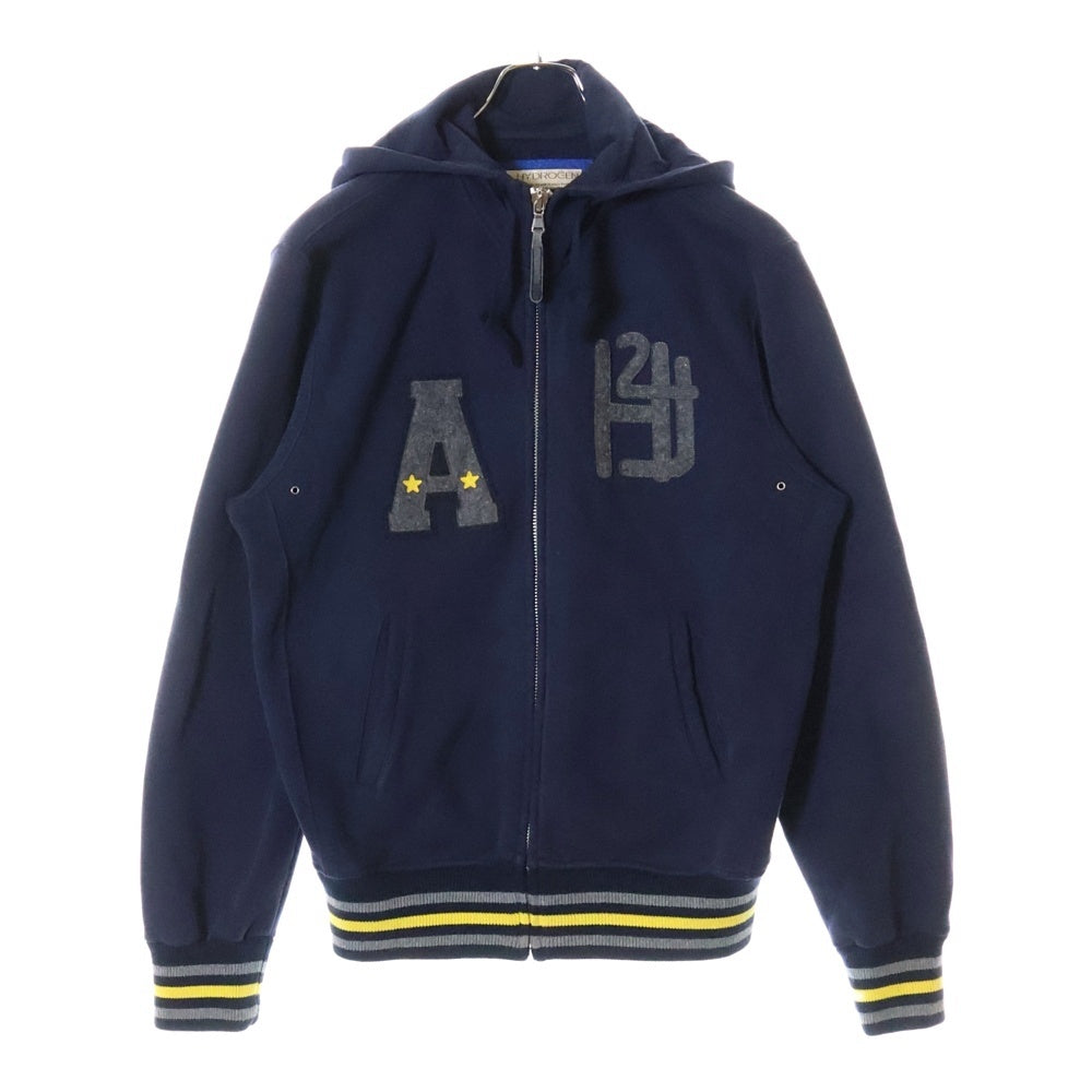 HYDROGEN(ハイドロゲン) PURE SWEATSHIRT 裏起毛 スウェット ジップアップ パーカー ネイビー