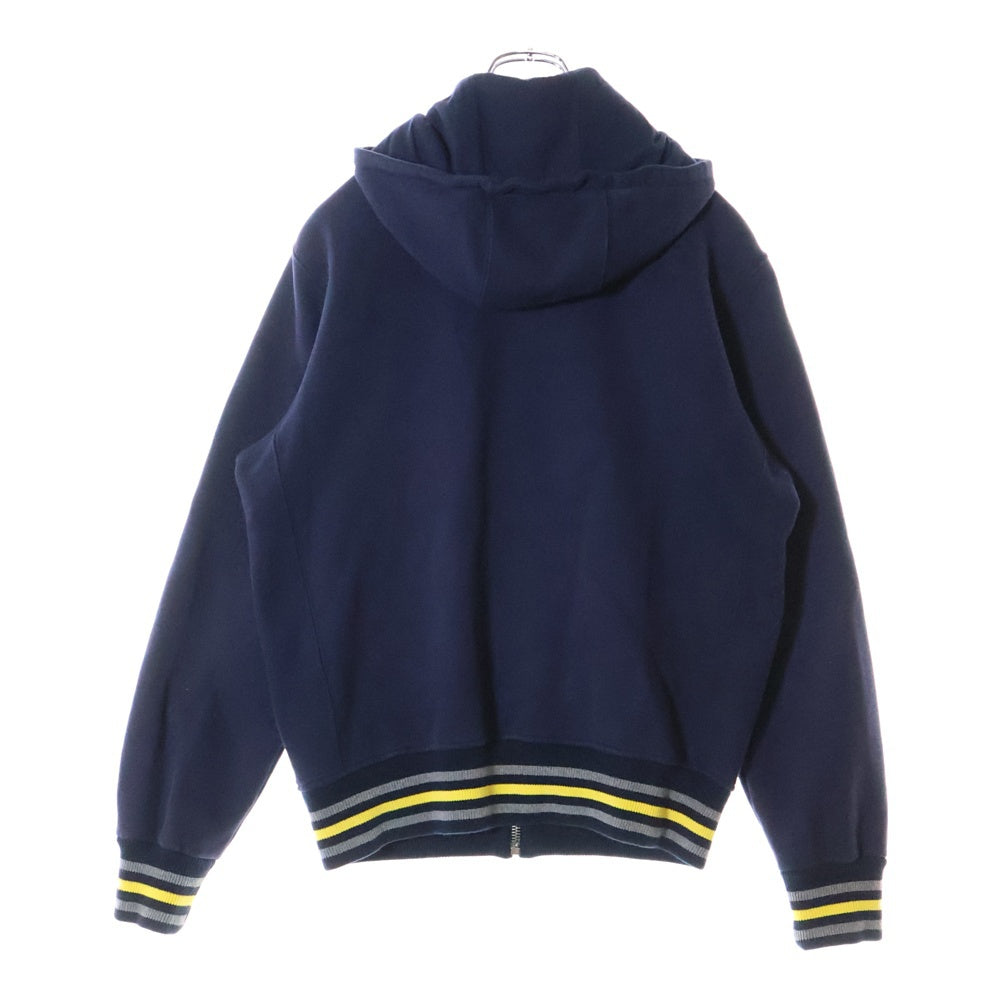 HYDROGEN(ハイドロゲン) PURE SWEATSHIRT 裏起毛 スウェット ジップアップ パーカー ネイビー