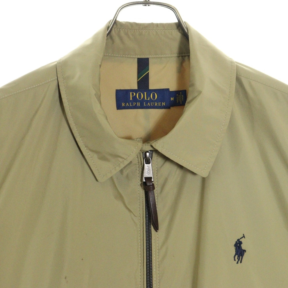 POLO RALPH LAUREN(ポロラルフローレン) ポニー刺繍 ポリエステル ジップアップ ジャケット スウィングトップ ブルゾン ベージュ 0200011514