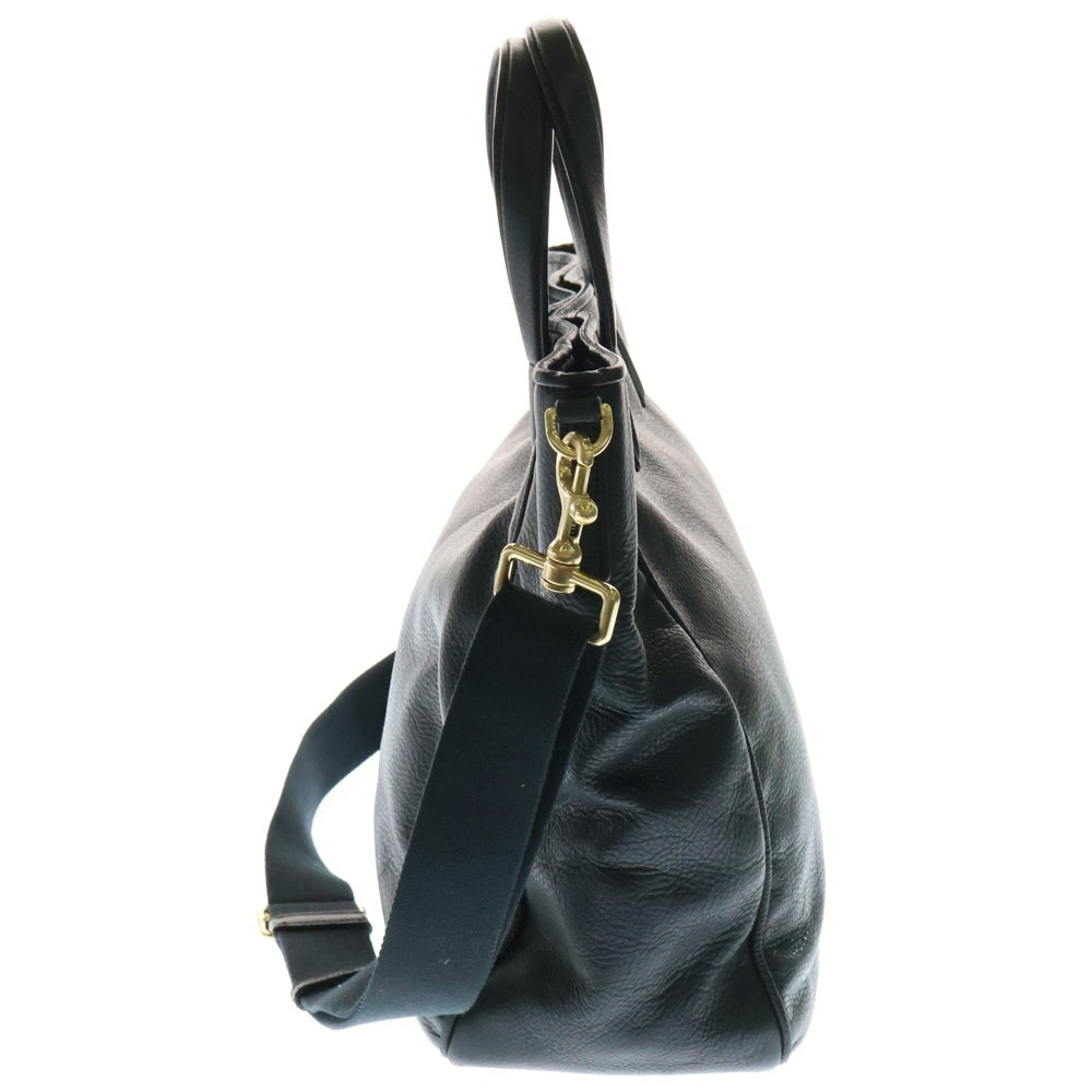 LOEWE(ロエベ) エンボスロゴ 2WAY レザー ハンドバッグ トートバッグ ショルダーバッグ ブラック