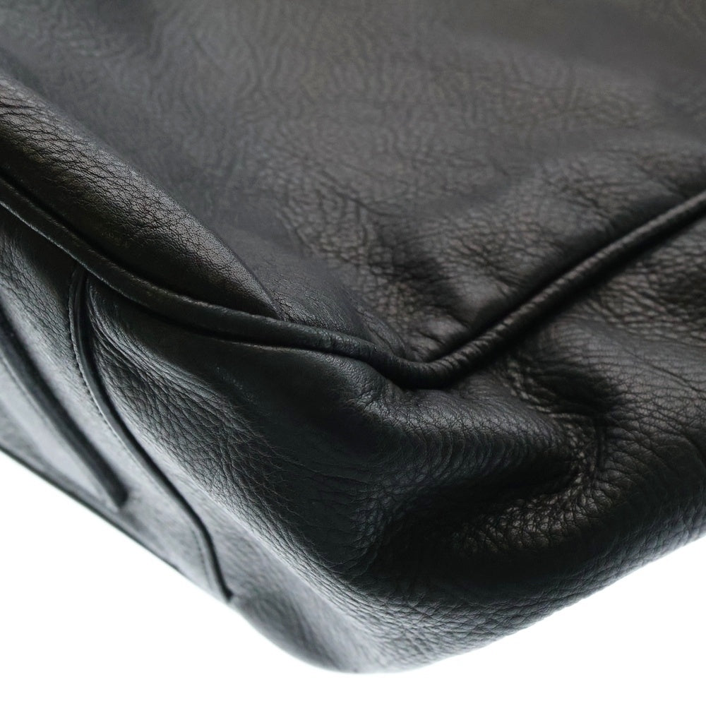 LOEWE(ロエベ) エンボスロゴ 2WAY レザー ハンドバッグ トートバッグ ショルダーバッグ ブラック