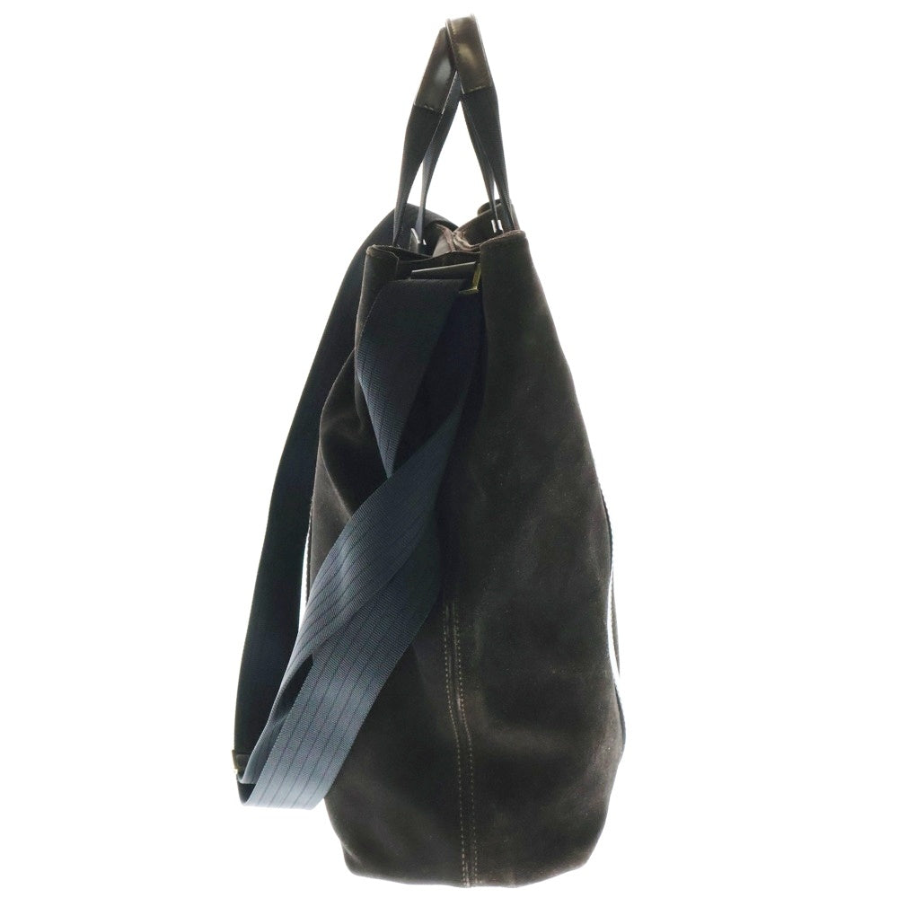 Salvatore Ferragamo(サルヴァトーレ フェラガモ) スウェードレザー 2WAY ショルダーバッグ ハンドバッグ トートバッグ ブラウン DS-243506